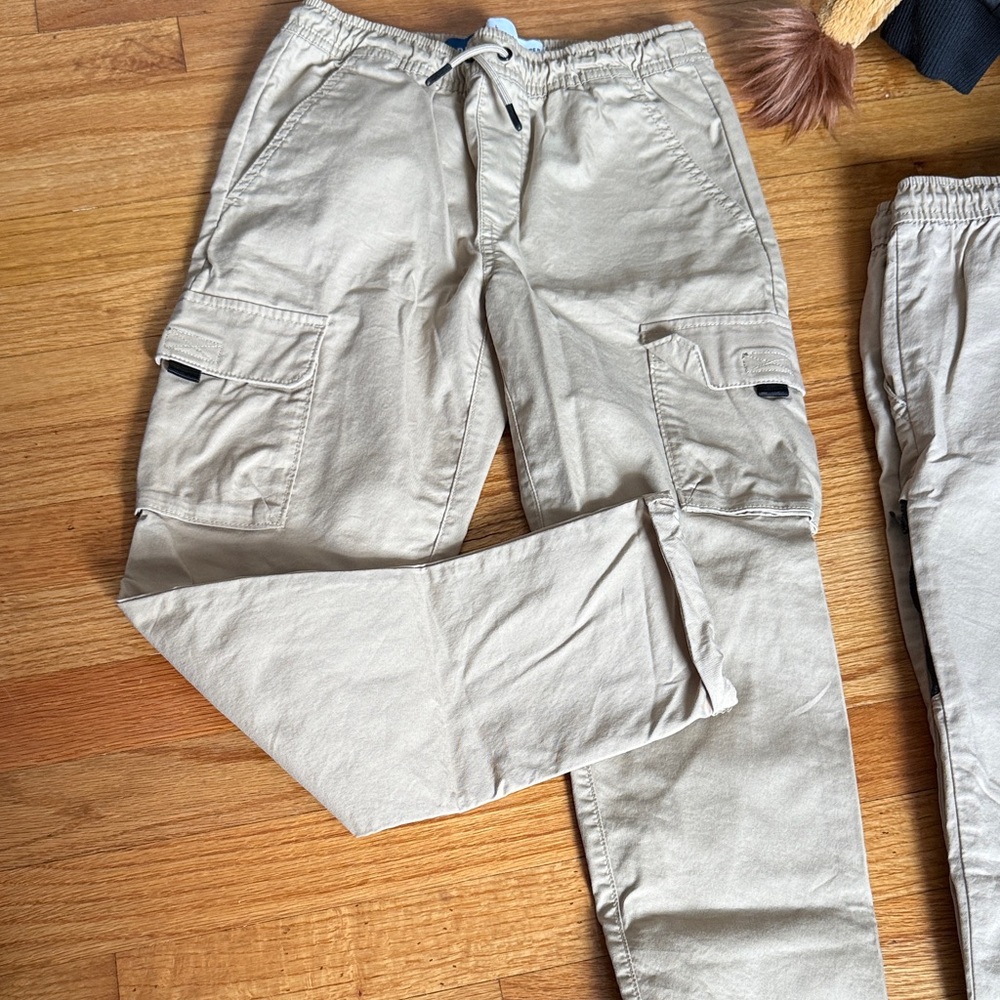 Old Navy boys Light Tan Cargo Pants size L 10-12